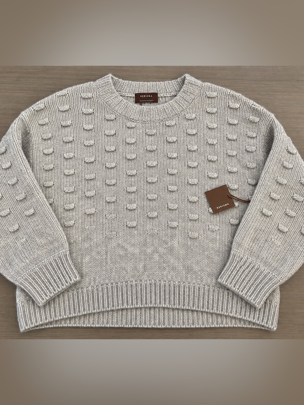 Kerisma Bisoux Sweater S/M Alpaca Blend 3D Knit Oversized NWT